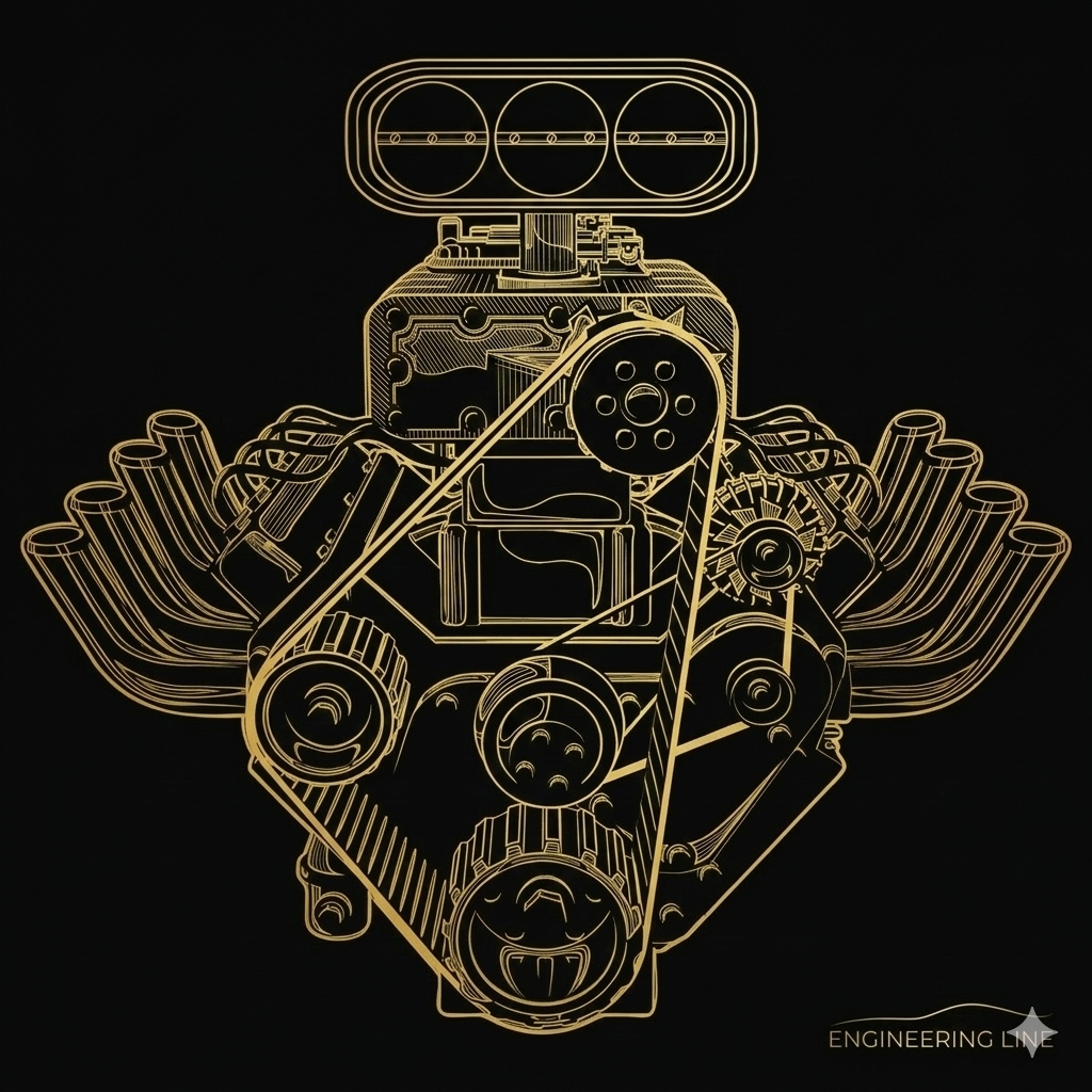 Montagem de motor de caminhão